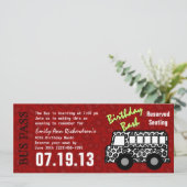 Leopard Print Bus Pass verjaardagsfeestje Programmakaart (Staand voorkant)