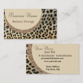 Leopard Print Business Card-sjabloon Visitekaartje (Voorkant / Achterkant)