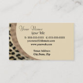 Leopard Print Business Card-sjabloon Visitekaartje (Achterkant)