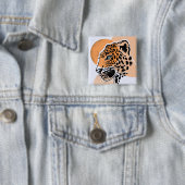Leopard Print Button voor tassen, jassen en Petten (In situ)