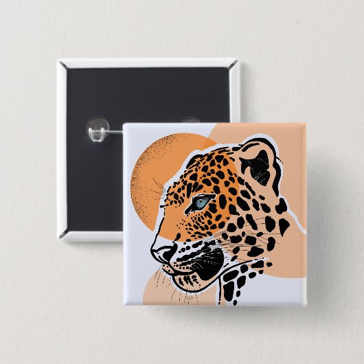 Leopard Print Button voor tassen, jassen en Petten (Voorkant /achterkant)