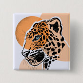 Leopard Print Button voor tassen, jassen en Petten (Voorkant)