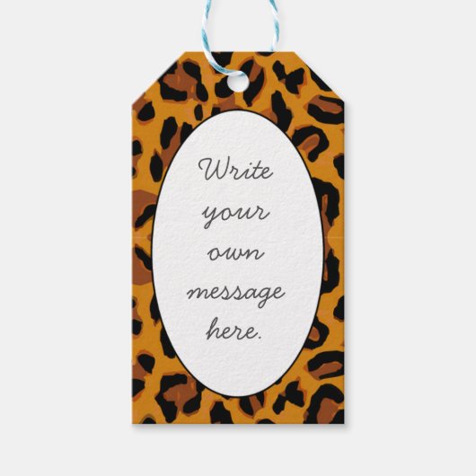 Leopard Print Cadeaulabel (Voorkant)