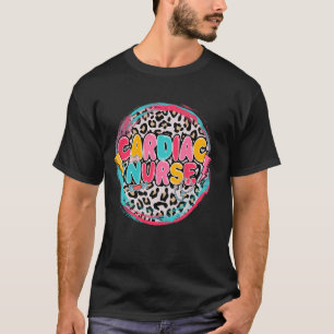 Leopard Print Cardiac Nurse Waardering Verpleegkun T-shirt