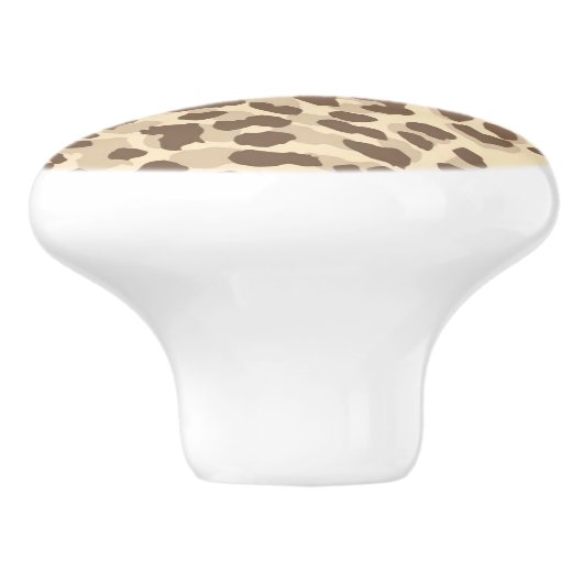 Leopard Print Ceramic Cabinet Knop (Zijkant)