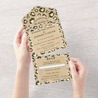 Leopard print Cheetah Brown Safari Animal Wedding