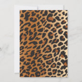 Leopard Print Cheetah Bruids Douche Uitnodiging (Achterkant)