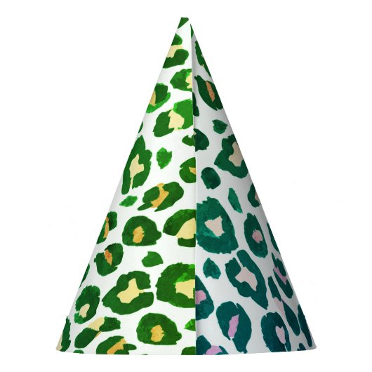 Leopard print cheetah dierlijk blad feesthoedjes (Achterkant)
