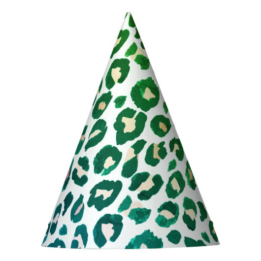 Leopard print cheetah dierlijk blad feesthoedjes (Voorkant)