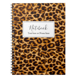 Leopard print cheetah dierlijk blad notitieboek