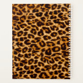 Leopard print cheetah dierlijk blad planner (Achterkant)