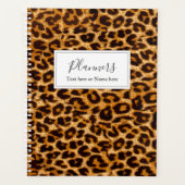 Leopard print cheetah dierlijk blad planner (Voorkant)