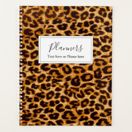 Leopard print cheetah dierlijk blad planner