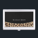 Leopard Print Cheetah Glamor Business Card Holder Visitekaarthouder<br><div class="desc">Leopard Print Cheetah Glamor Business Card Holder. Pas aan met om het even welke tekst of verlaat het leeg.</div>