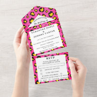 Leopard print Cheetah Pink Safari Animal Weddensch