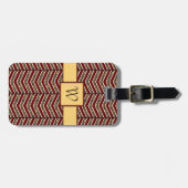 Leopard Print Chevron Bagagelabel (Voorkant horizontaal)
