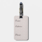Leopard Print Chevron Bagagelabel (Achterkant verticaal)