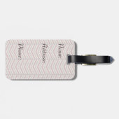 Leopard Print Chevron Bagagelabel (Achterkant horizontaal)