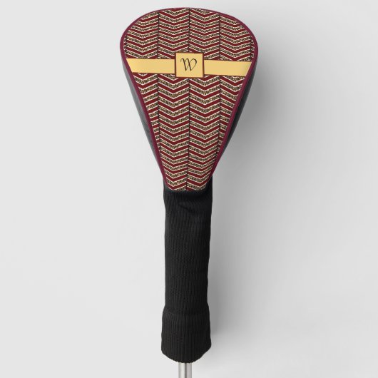 Leopard Print Chevron Driver Hoesje Golfheadcover (Voorkant)