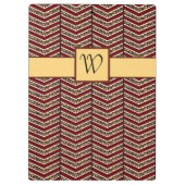 Leopard Print Chevron klembord (Achterkant)