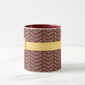 Leopard Print Chevron Mok (Midden)