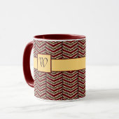Leopard Print Chevron Mok (Voorkant links)