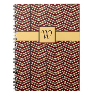 Leopard Print Chevron Notitieboek