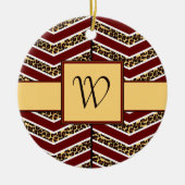 Leopard Print Chevron Ornament (Voorkant)