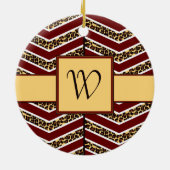 Leopard Print Chevron Ornament (Achterkant)