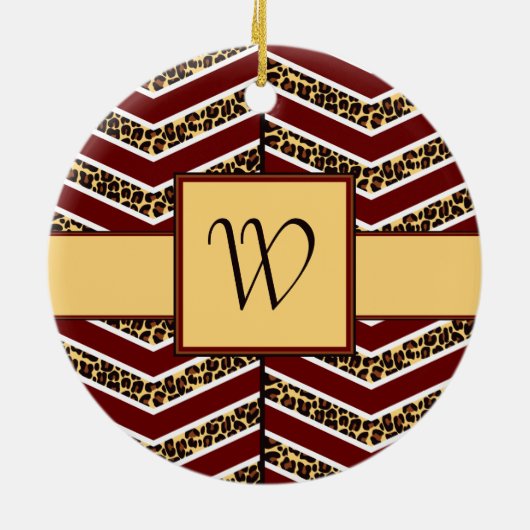 Leopard Print Chevron Ornament (Achterkant)