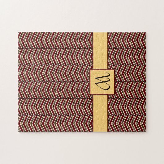 Leopard Print Chevron Puzzel Legpuzzel (Horizontaal)