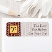 Leopard Print Chevron Return Address Label (Insitu)