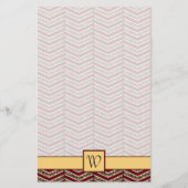 Leopard Print Chevron Stationery Briefpapier (Voorkant)