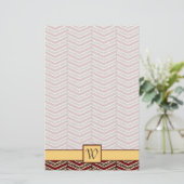 Leopard Print Chevron Stationery Briefpapier (Staand voorkant)