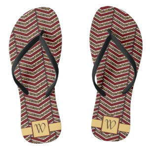 Leopard Print Chevron Teenslippers