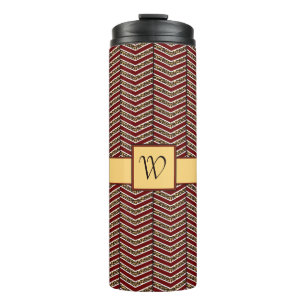 Leopard Print Chevron Thermal Tumbler Thermosbeker