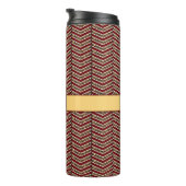 Leopard Print Chevron Thermal Tumbler Thermosbeker (Geroteerd rechts)