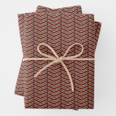 Leopard Print Chevron Wrapping Paper Set (In situ)