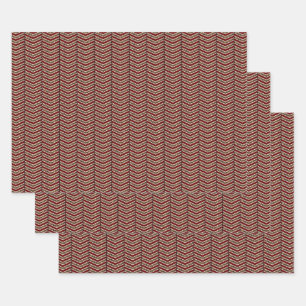 Leopard Print Chevron Wrapping Paper Set