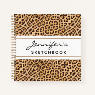 Leopard Print Chic Personal Artist Sketchbook Notitieboek