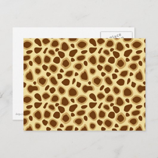 Leopard Print - Chocolate Brown en Camel Tan Briefkaart (Voorkant / Achterkant)