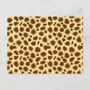 Leopard Print - Chocolate Brown en Camel Tan Briefkaart
