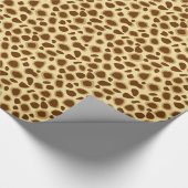 Leopard Print - Chocolate Brown en Camel Tan Cadeaupapier (Hoek)