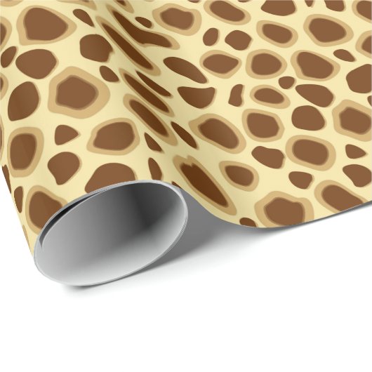 Leopard Print - Chocolate Brown en Camel Tan Cadeaupapier (Rol Hoek)