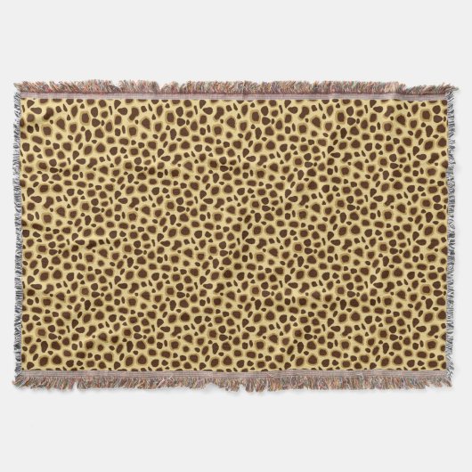 Leopard Print - Chocolate Brown en Camel Tan Deken (Voorkant)