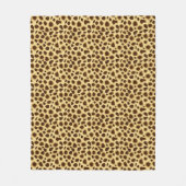 Leopard Print - Chocolate Brown en Camel Tan Fleece Deken (Voorkant)