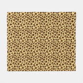 Leopard Print - Chocolate Brown en Camel Tan Fleece Deken (Voorkant (Horizontaal))