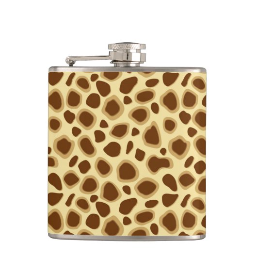 Leopard Print - Chocolate Brown en Camel Tan Heupfles (Voorkant)