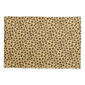 Leopard Print - Chocolate Brown en Camel Tan Kussensloop (Achterkant)