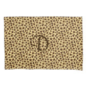 Leopard Print - Chocolate Brown en Camel Tan Kussensloop (Voorkant)